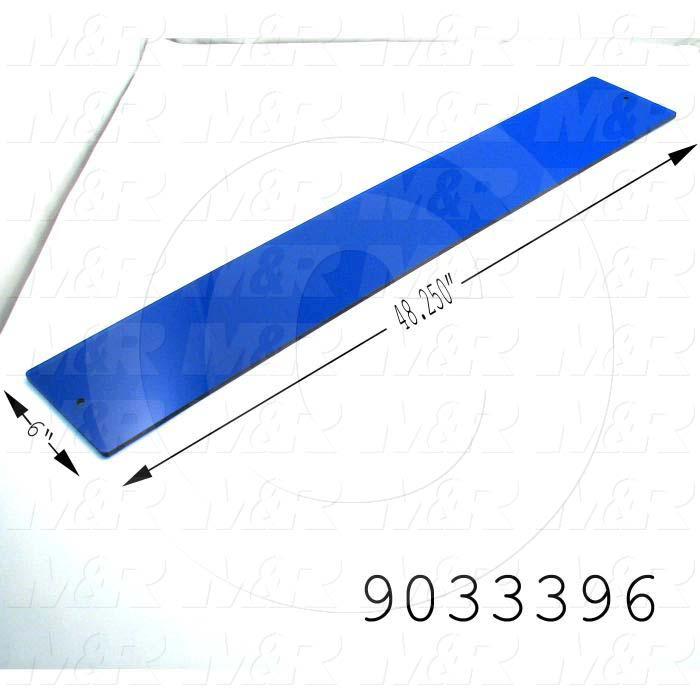 Fabricated Parts, UV Filter Sheet, 50.25 in. Length, 6.00 in. Width, 0.25 in. Thickness