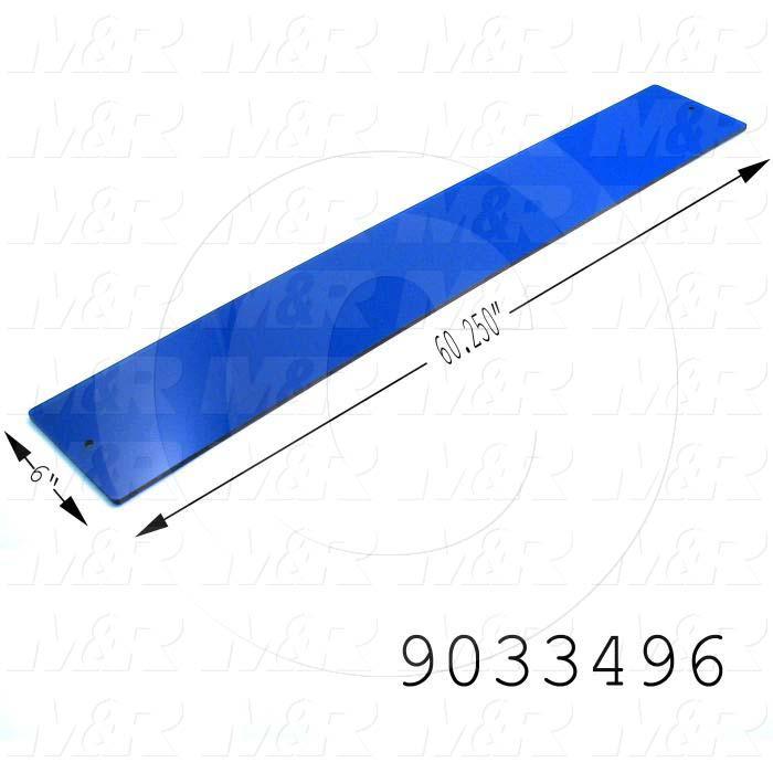 Fabricated Parts, UV Filter Sheet, 59.50 in. Length, 6.00 in. Width, 0.25 in. Thickness, Use In Vitran V48 Series