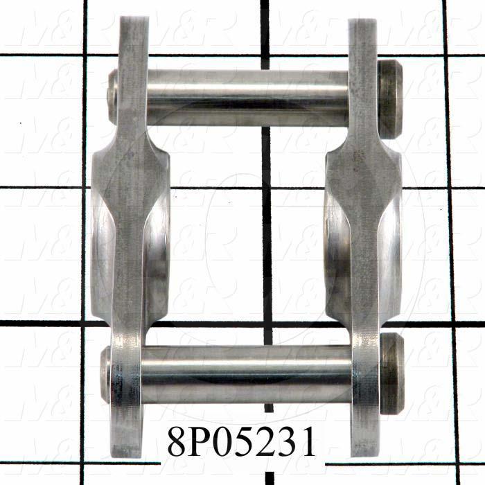 Fabricated Parts, Vacuum Bed Connecting Link, 2.87 in. Length, 1.45 in. Width, 0.88 in. Height