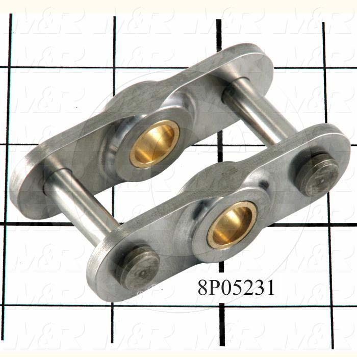 Fabricated Parts, Vacuum Bed Connecting Link, 2.87 in. Length, 1.45 in. Width, 0.88 in. Height