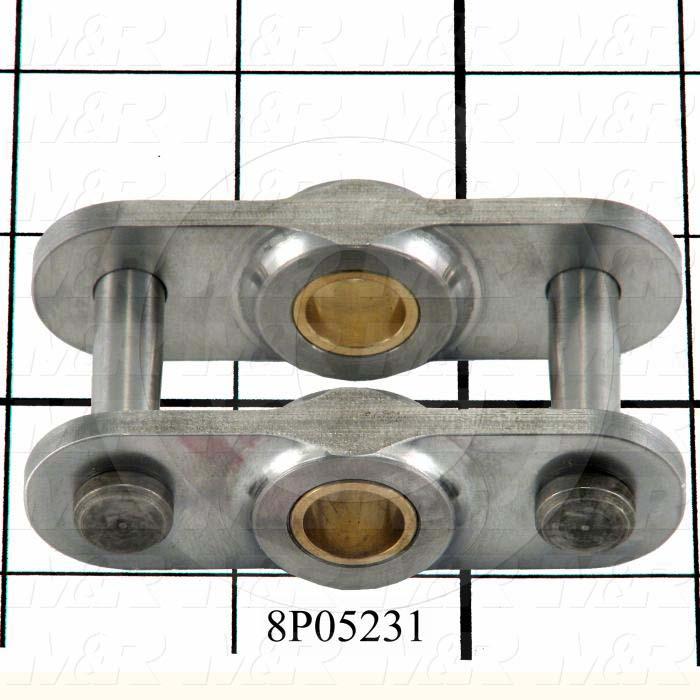 Fabricated Parts, Vacuum Bed Connecting Link, 2.87 in. Length, 1.45 in. Width, 0.88 in. Height