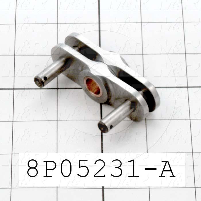 Fabricated Parts, Vacuum Bed Connecting Link, 2.88 in. Length, 0.88 in. Width, 1.54 in. Height