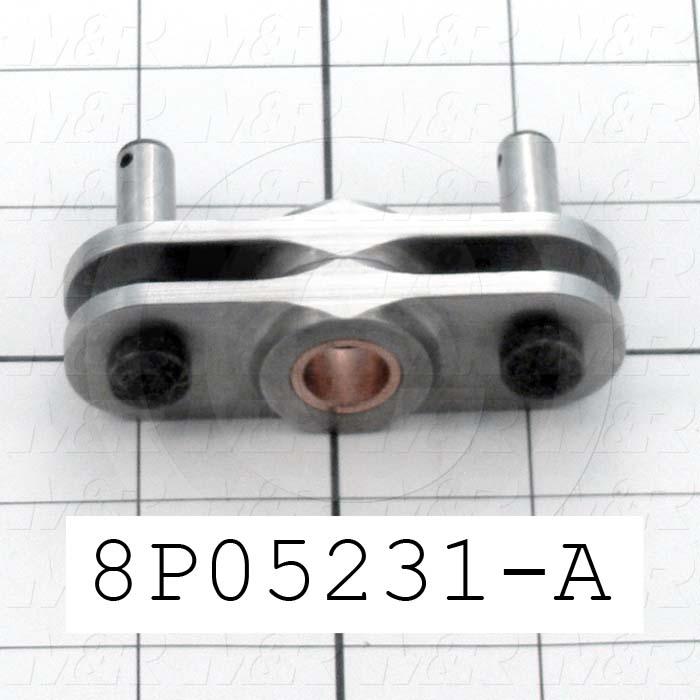 Fabricated Parts, Vacuum Bed Connecting Link, 2.88 in. Length, 0.88 in. Width, 1.54 in. Height