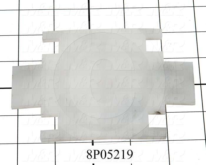 Fabricated Parts, Vacuum Bed Friction Plate, 5.00 in. Length, 4.00 in. Width, 0.13 in. Thickness