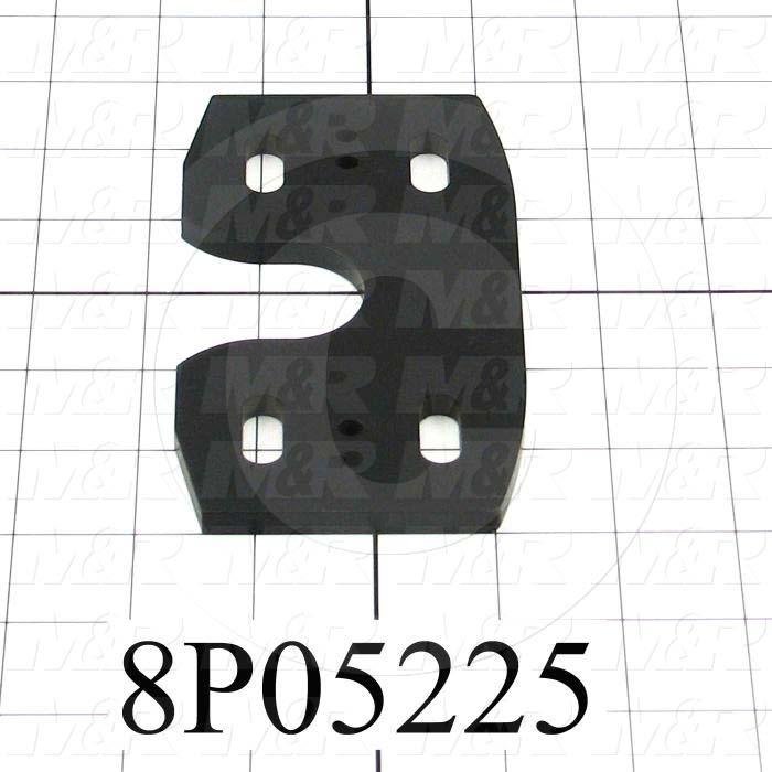 Fabricated Parts, Vacuum Bed Locator Plate, 5.50 in. Length, 3.00 in. Width, 0.25 in. Thickness