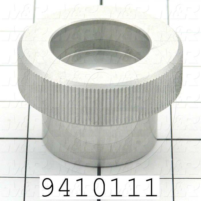 Fabricated Parts, Vacuum Bed Lock Knob, 1.50 in. Length, 2.25 in. Diameter, OC50003 Clear Anodizing Finish