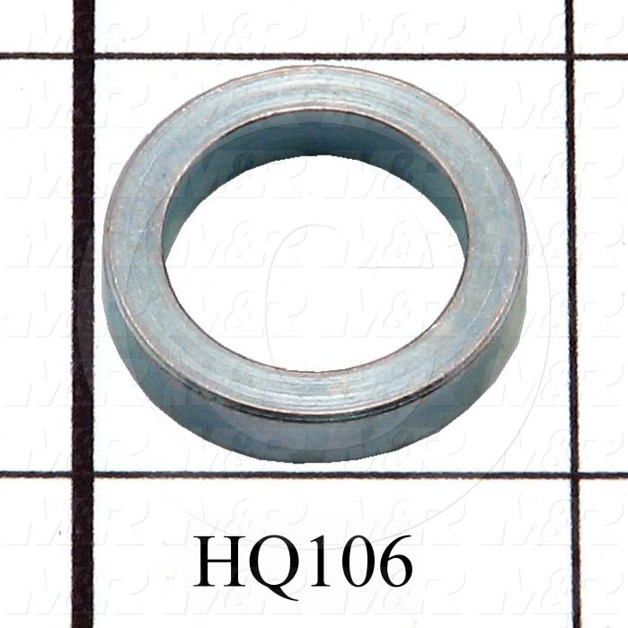 Fabricated Parts, Vacuum Conn Axle Spacer, 0.875 in. Diameter, 0.188 in. Thickness, 0.630"ID, Cadmium Finish