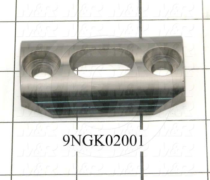 Fabricated Parts, Vacuum Frame Strike, 2.56 in. Length, 1.59 in. Width, 0.43 in. Height