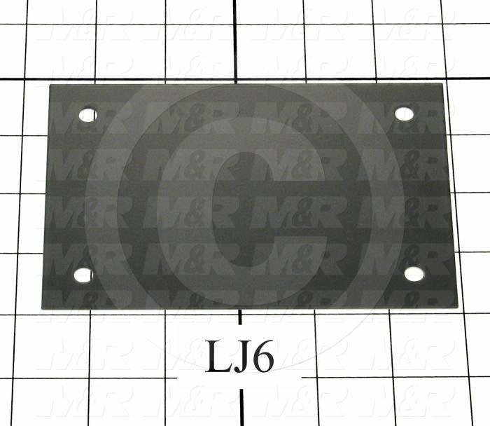 Fabricated Parts, Vacuum Pump Plate, 5.63 in. Length, 3.88 in. Width, 20 GA Thickness