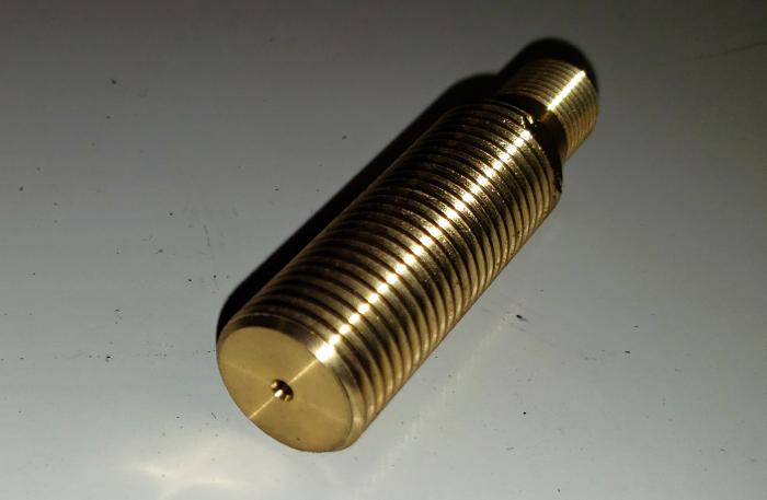 Fabricated Parts, Valve Extension, 1.74 in. Length, 0.56 in. Diameter, As Material Finish