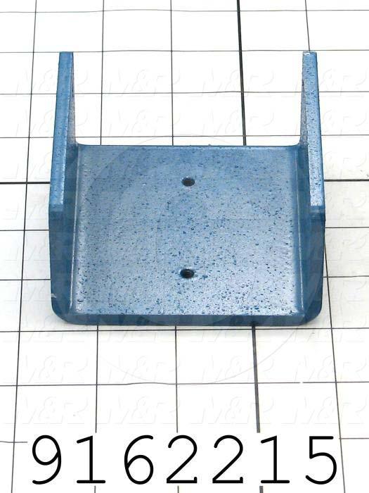 Fabricated Parts, Valve Mounting Bracket, 3.50 in. Length, 3.44 in. Width, 1.85 in. Height, 3/16 in. Thickness