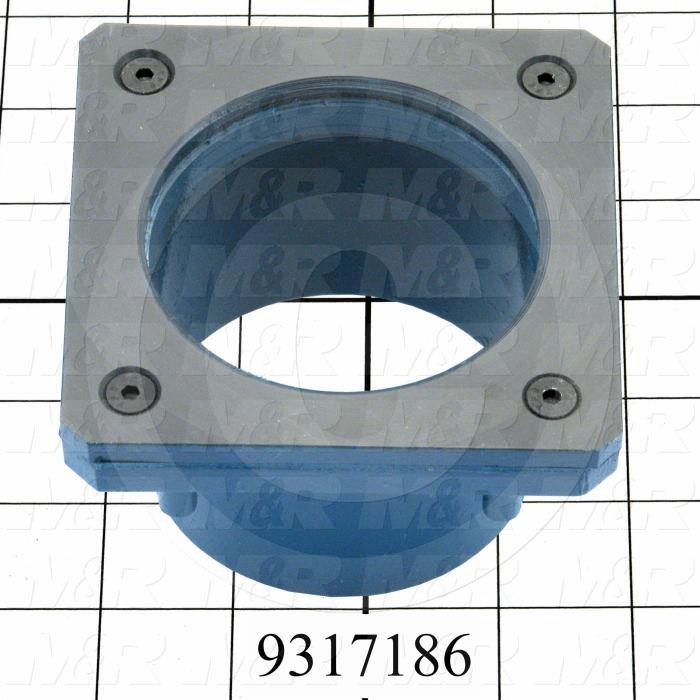 Fabricated Parts, Valve Slider Weldment, 4.00 in. Length, 4.00 in. Width, 2.00 in. Height