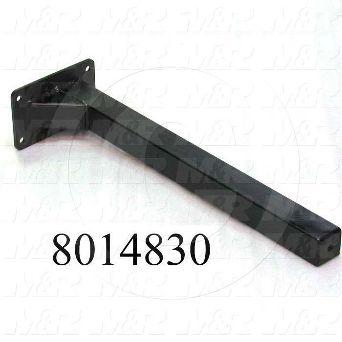 Fabricated Parts, Vert Tube Weldment, 26.38 in. Length, 7.75 in. Width, 5.00 in. Height, Coating Powder Black Finish