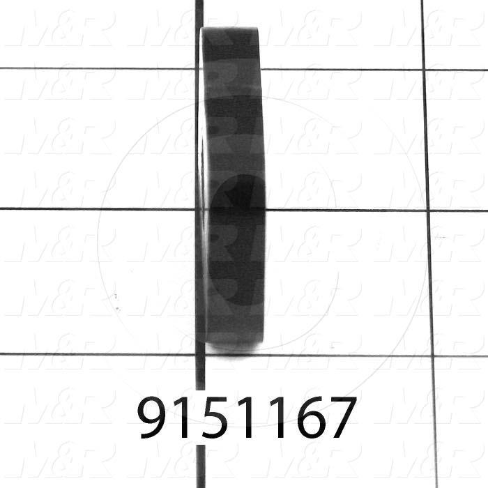 Fabricated Parts, Washer 3/8"X 1-1/4"X 1/4", 1.25 in. Length, 1.00 in. Width, 0.25 in. Thickness, Painted Black Finish