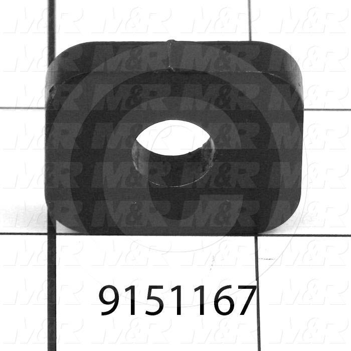 Fabricated Parts, Washer 3/8"X 1-1/4"X 1/4", 1.25 in. Length, 1.00 in. Width, 0.25 in. Thickness, Painted Black Finish