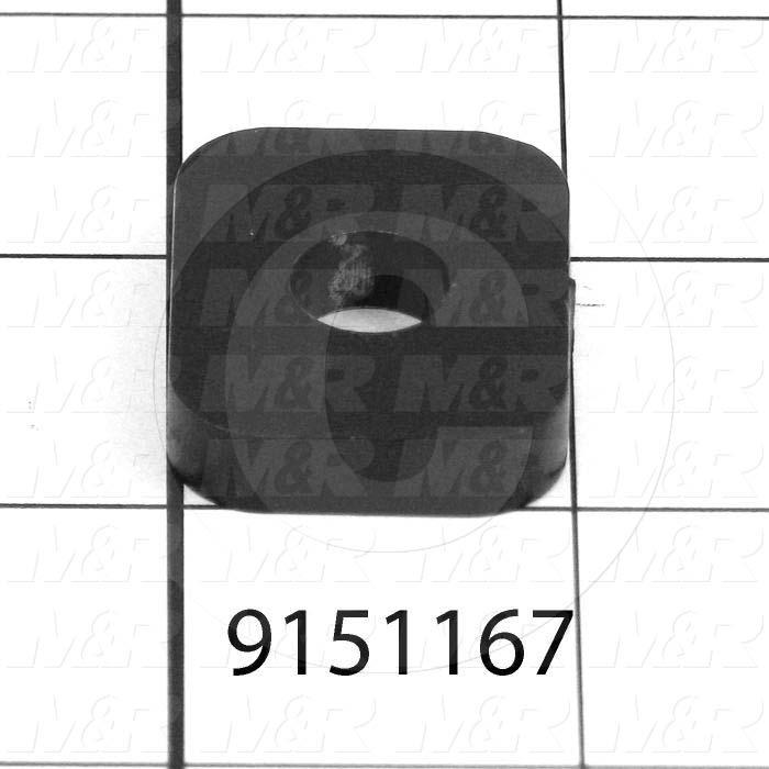 Fabricated Parts, Washer 3/8"X 1-1/4"X 1/4", 1.25 in. Length, 1.00 in. Width, 0.25 in. Thickness, Painted Black Finish