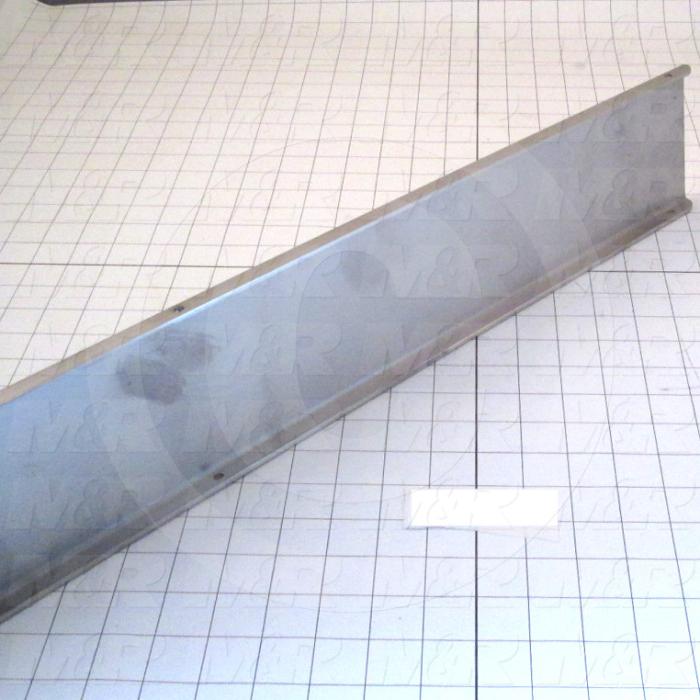 Fabricated Parts, Wheel Support Reinforcement, 48.18 in. Length, 5.11 in. Width, 0.63 in. Height