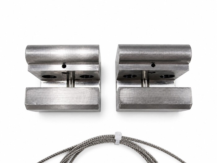 Fabricated Parts, Wire Rope Holder, 1.69 in. Length, 1.25 in. Width, 1.50 in. Height