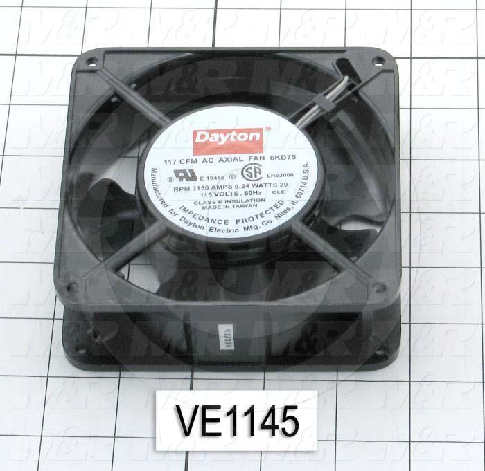 Fans, AC Fan, 115VAC, 115CFM