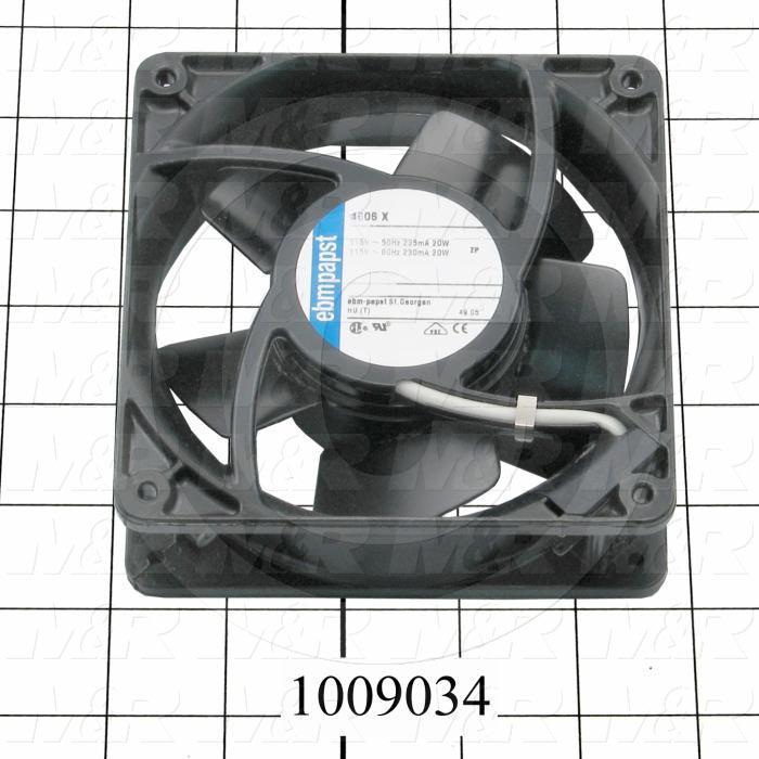 Fans, AC Fan, 4.69", 115VAC, 50/60Hz, 106CFM