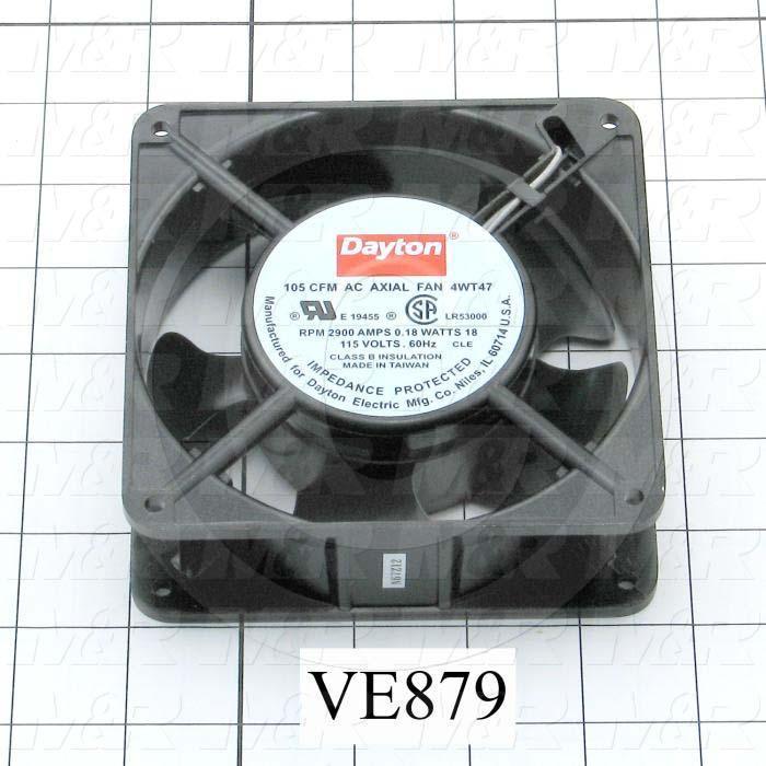 Fans, Axial Fan, 115VAC, 50/60Hz