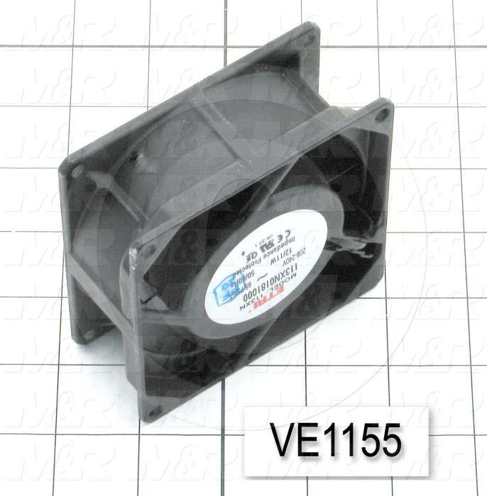 Fans, Axial Fan, 11W, 240VAC, 50/60Hz, 115CFM