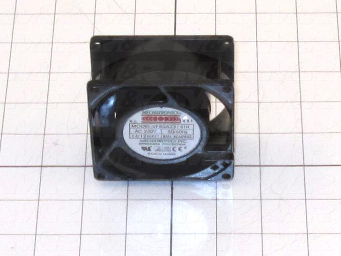 Fans, Axial Fan, 80mm, 12W, 230VAC, 0.06A, 60Hz, 30CFM, with Cord