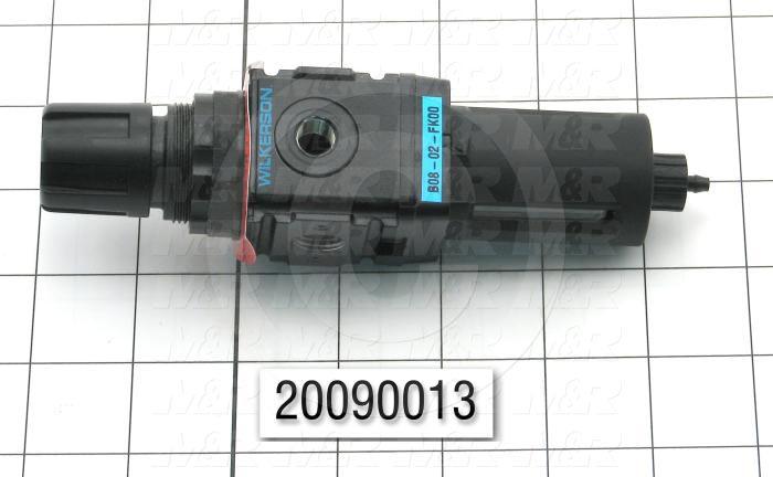 Filter - Regulator, 1/4 NPT Port Size, 1/8 NPT Gauge Port, Without Gauge, With Drain, Bracket Mounting Order