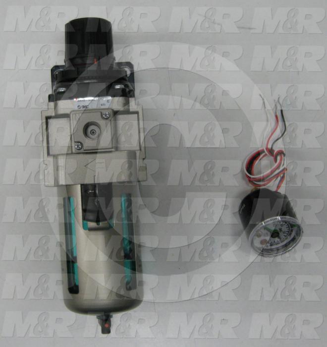 Filter - Regulator, 3/4 NPT Port Size, 1/4 NPT Gauge Port, Filter/Regulator/Pressure Switch Mounting Order