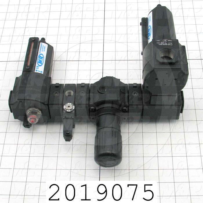 Filter - Regulator - Lubricator, 3/4" NPT Port In, With Gauge, Manual Drain, With Pressure Sensor