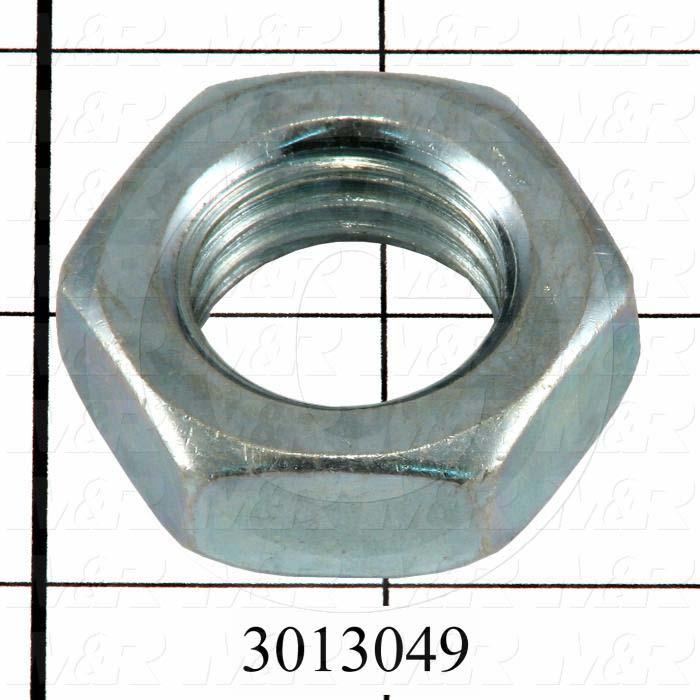 FIN HEX JAM NUT 1-8
