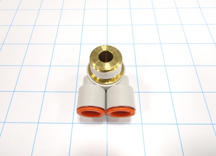 Fitting, 1/2 NPT Port Size, Single Mounting Type, With Seal, 1/2" Tube OD, Branch Universal Male Elbow