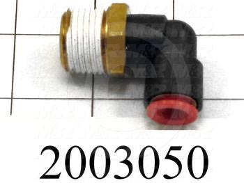 Fitting, 1/2 NPT Port Size, Single Mounting Type, With Seal, 3/8" Tube OD, Elbow