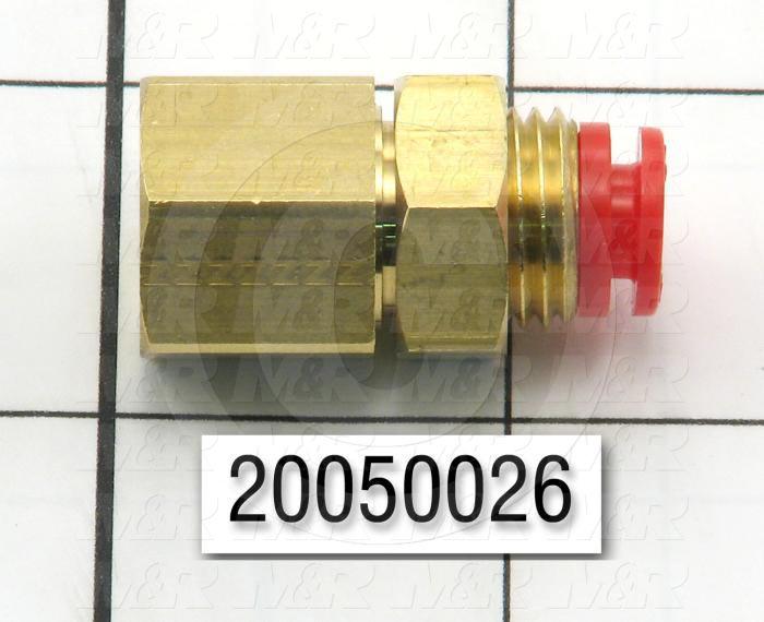 Fitting, 1/4 NPT Port Size, Bulkhead Mounting Type, 1/4" Tube OD, Straight, Female