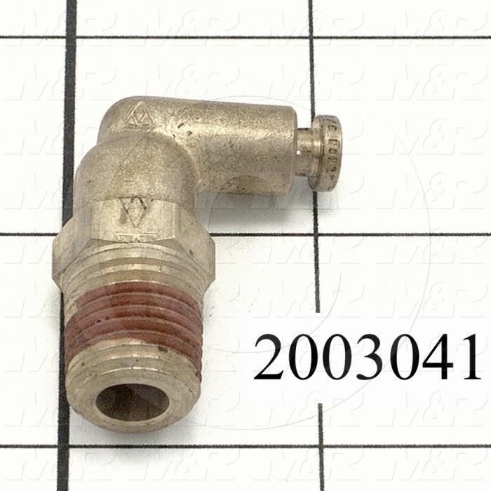 Fitting, 1/4 NPT Port Size, Single Mounting Type, 5/32" Tube OD, Elbow