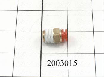 Fitting, 1/4 NPT Port Size, Single Mounting Type, With Seal, 1/4" Tube OD, Straight