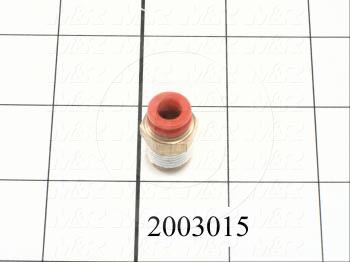 Fitting, 1/4 NPT Port Size, Single Mounting Type, With Seal, 1/4" Tube OD, Straight