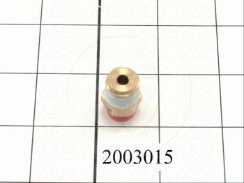 Fitting, 1/4 NPT Port Size, Single Mounting Type, With Seal, 1/4" Tube OD, Straight