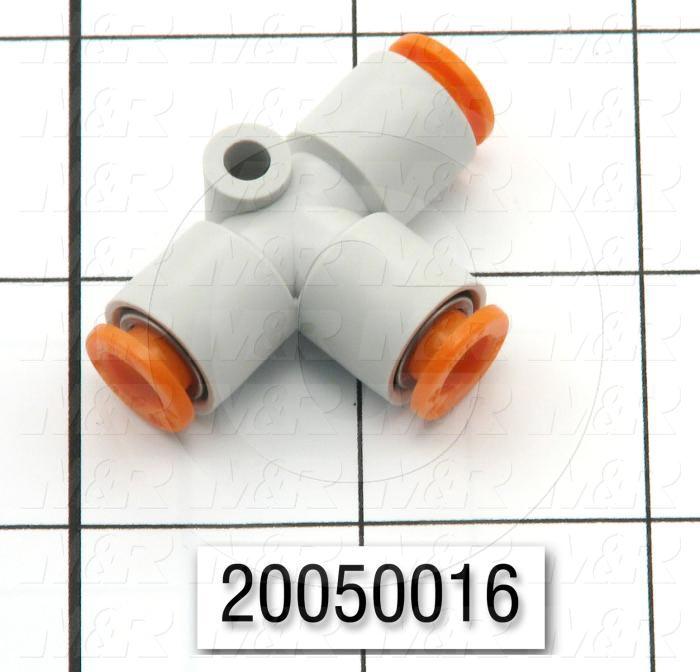 Fitting, 1/4" Tube OD, Union Tee