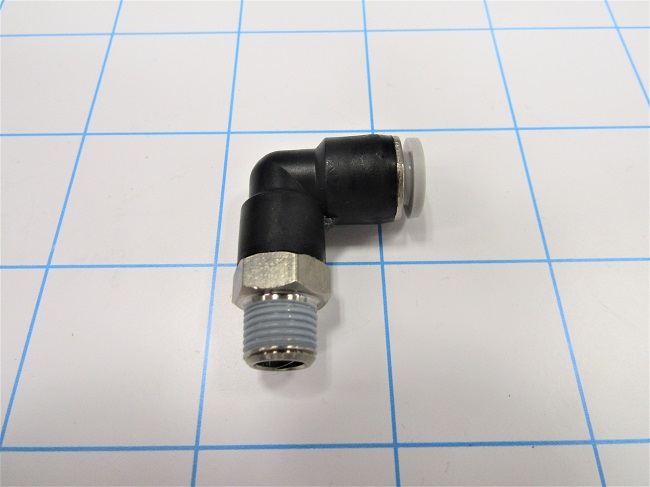 Fitting, 1/8 NPT Port Size, 1/4" OD Tube OD, Elbow, 1 Gal.