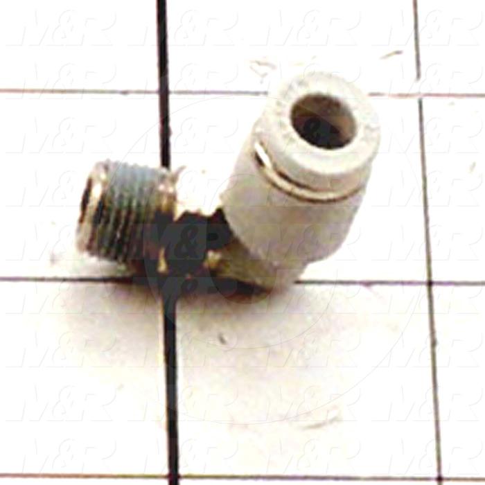 Fitting, 1/8 NPT Port Size, Single Mounting Type, 1/4" Tube OD, Elbow, Male