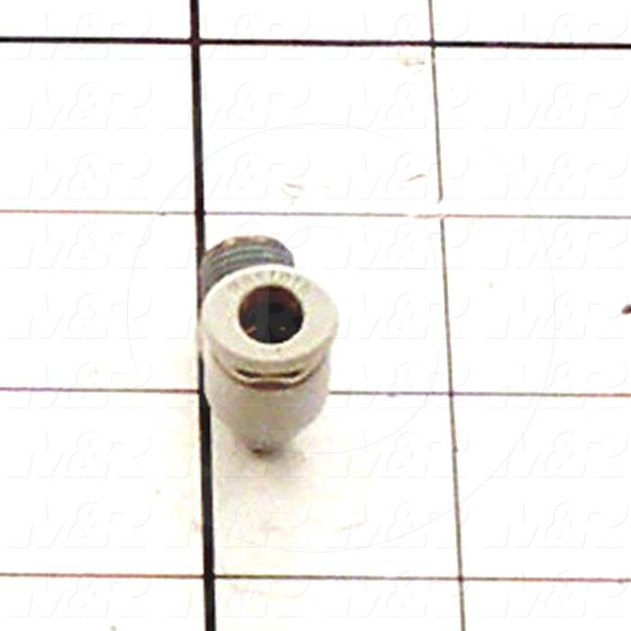 Fitting, 1/8 NPT Port Size, Single Mounting Type, 1/4" Tube OD, Elbow, Male