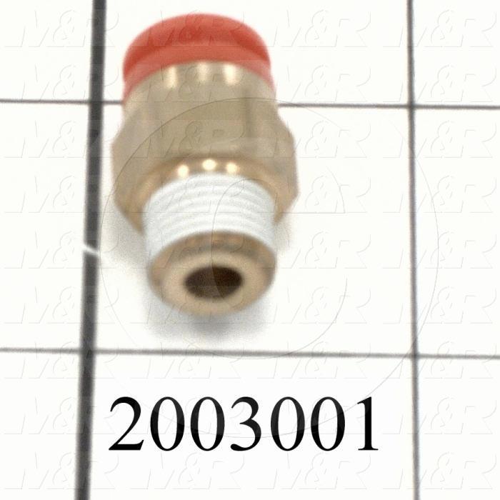 Fitting, 1/8 NPT Port Size, Single Mounting Type, 1/4" Tube OD, Straight
