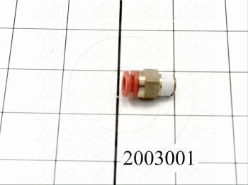 Fitting, 1/8 NPT Port Size, Single Mounting Type, 1/4" Tube OD, Straight