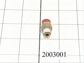 Fitting, 1/8 NPT Port Size, Single Mounting Type, 1/4" Tube OD, Straight