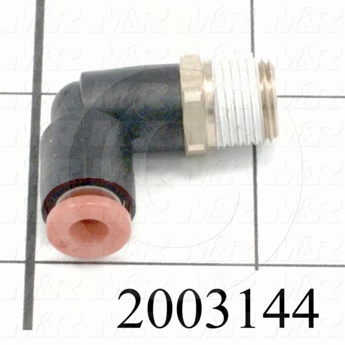 Fitting, 1/8 NPT Port Size, Single Mounting Type, 5/32" Tube OD, Elbow