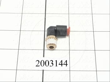 Fitting, 1/8 NPT Port Size, Single Mounting Type, 5/32" Tube OD, Elbow