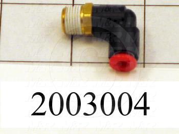 Fitting, 1/8 NPT Port Size, Single Mounting Type, 5/32" Tube OD, Elbow