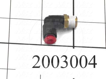 Fitting, 1/8 NPT Port Size, Single Mounting Type, 5/32" Tube OD, Elbow