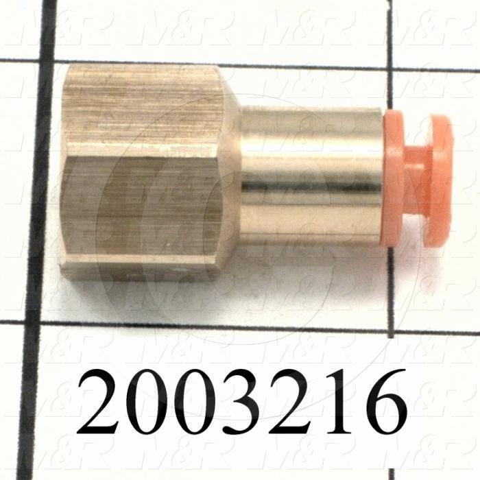 Fitting, 1/8 NPT Port Size, Single Mounting Type, W/O Seal, 5/32" Tube OD, Straight, PT 1/8 Fitting In